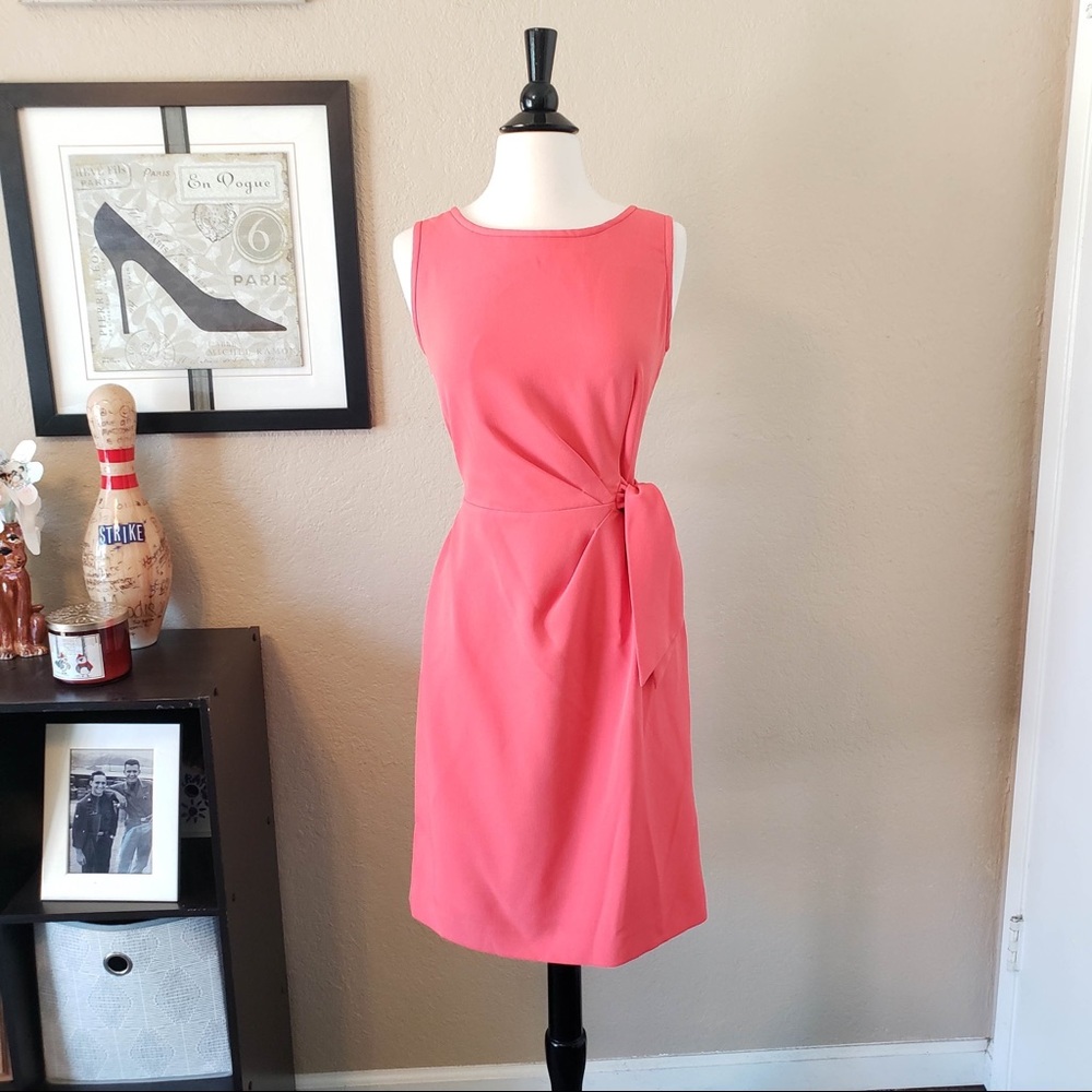 Anne Klein ~ Pink Side Tie Dress ~ Size 6